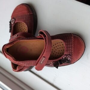 Garvalin red leather toddler shoes size 25 EU made in Spain